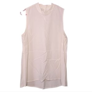J JILL High Collar Keyhole Back White Tank Size Medium